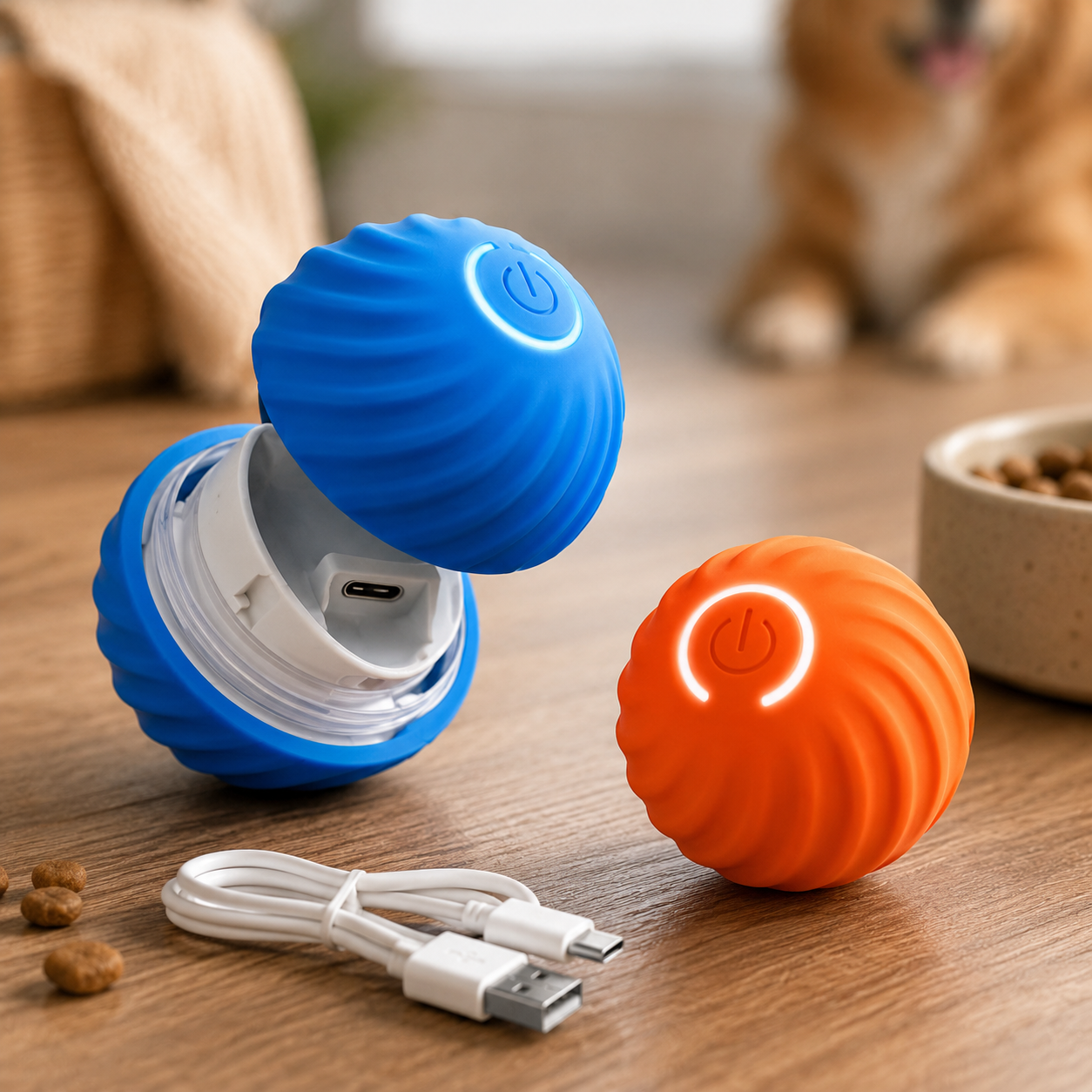 FurEase™ Gravitational Bouncing LED Ball for Dogs & Cats